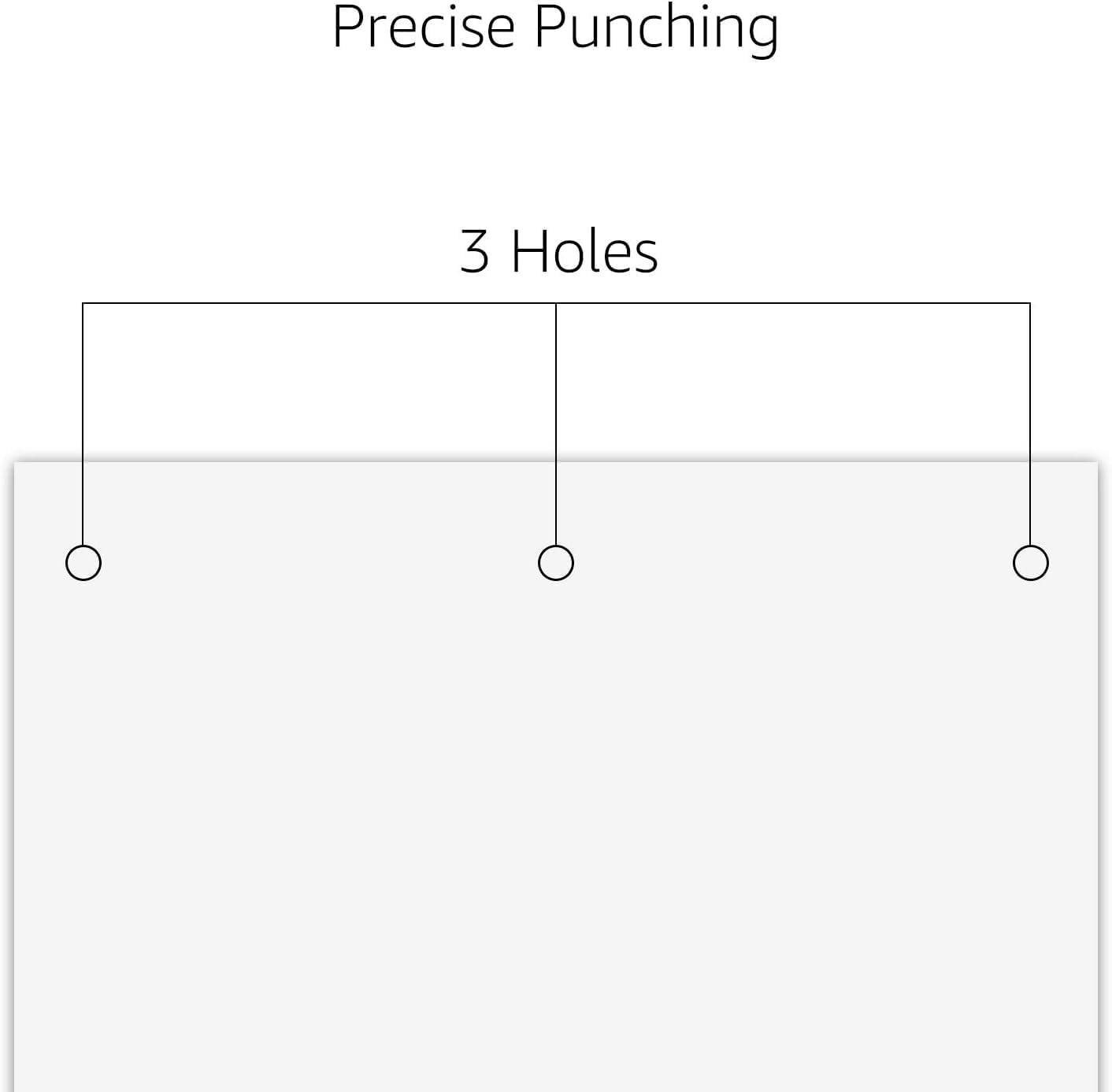 Amazon Basics 3 Hole PLnch, 10 Sheet Capacity, Black, Easy-Clean Tray