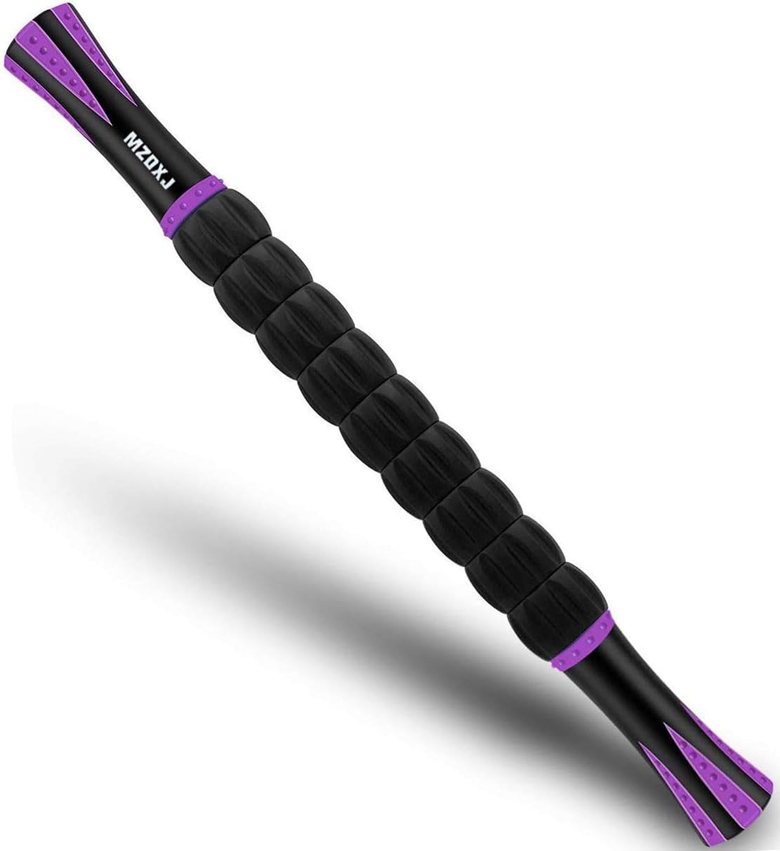 Muscle Roller Massage Roller Stick- Deep Tissue Fascia Blaster for Myofascial Pain Relief, Lymphatic Drainage & Body Sculpting, Handheld Physical Therapy & Recovery Tool (PLrple Black-18 inch)