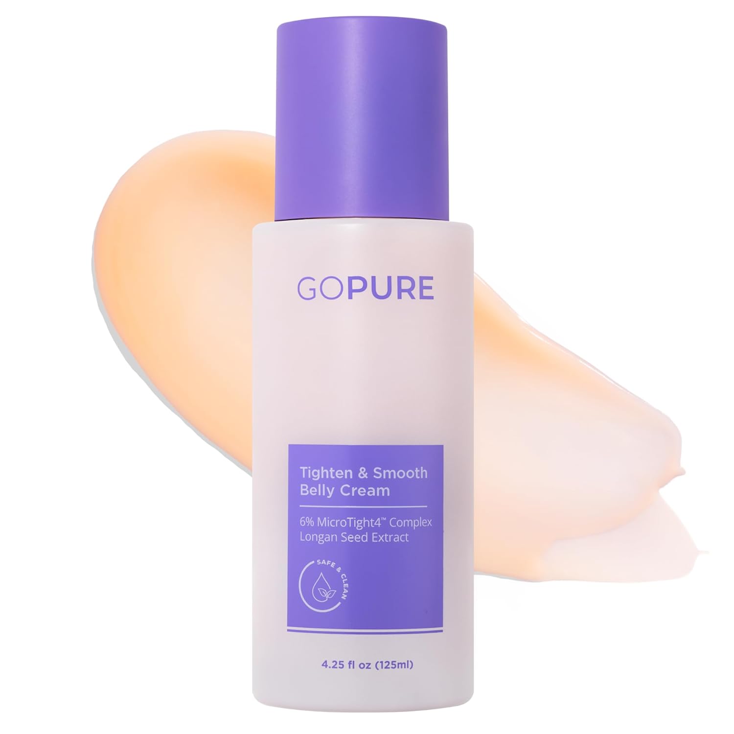 goPLre Firming Belly Cream - Dermatologist-Developed Moisturizer with MicroTight4 Complex - Green Microalgae, Longan Seed, Copper Tripeptide-1 - Quick Absorbing for Smooth, Firmer-Looking Skin