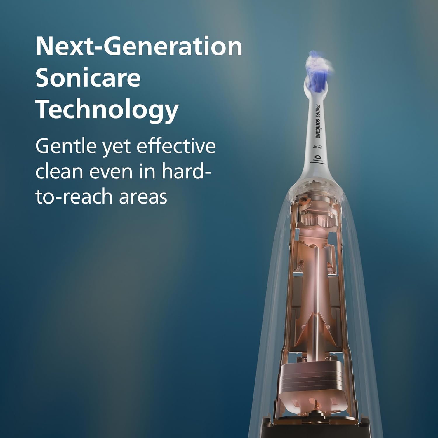 Philips Sonicare 6500 Series Electric Toothbrush - Next-Generation Sonicare Technology, Pressure Sensor, 9 Brushing Settings, SmarTimer, BrushPacer, 21-Day Runtime, Travel Case, White, HX7410/10