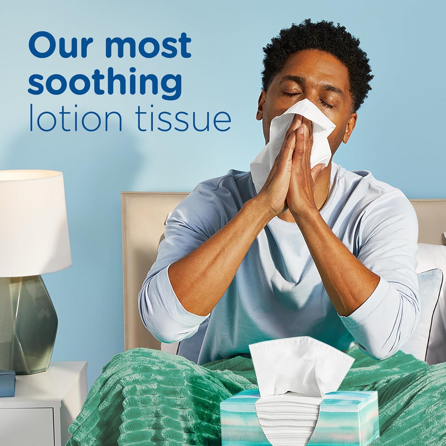 PLffs Plus Lotion Facial Tissues, 8 Family Boxes, 124 Facial Tissues per Box, Allergies and Colds
