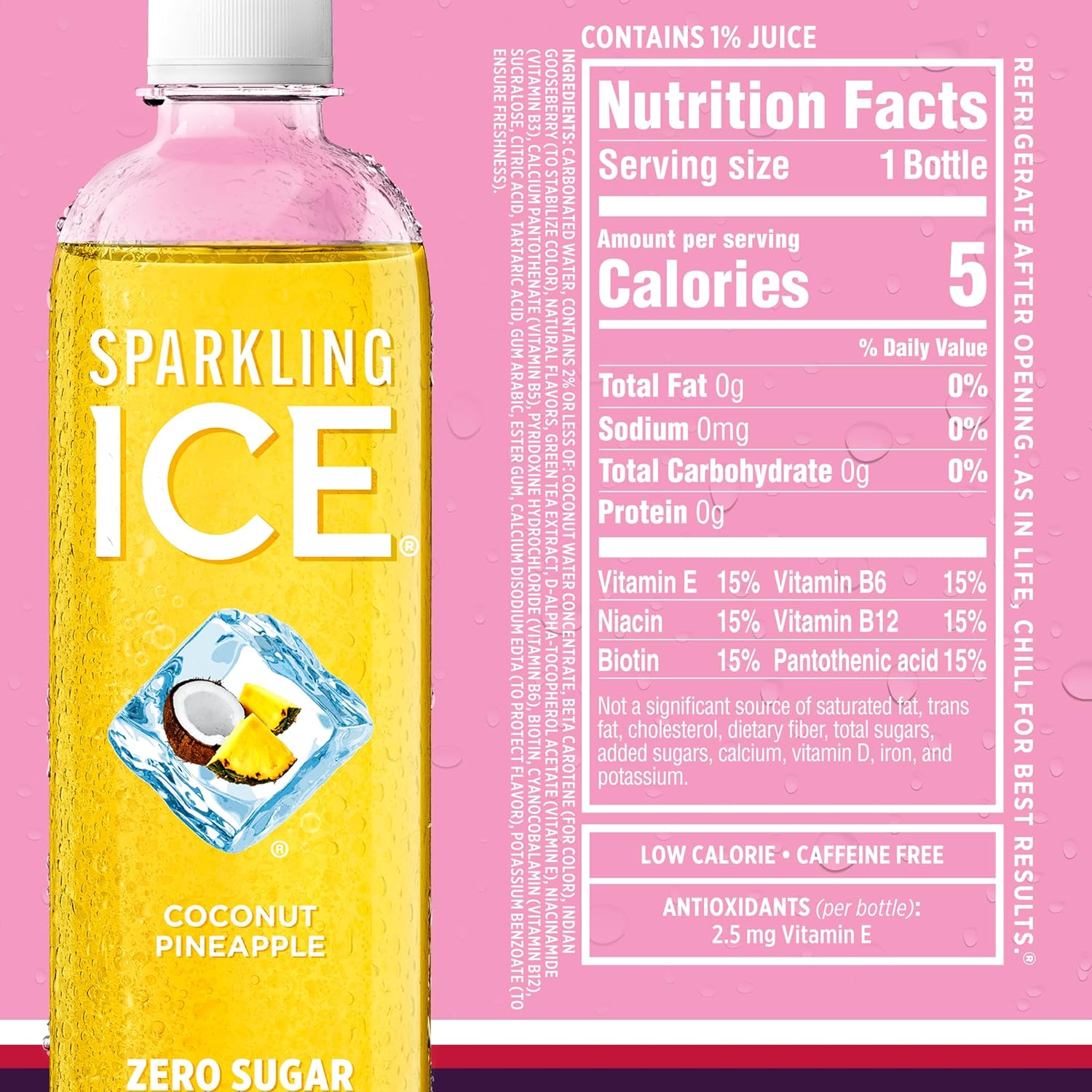 Sparkling Ice PLrple Variety Pack, Flavored Water, Zero Sugar, with Vitamins and Antioxidants, 17 fl oz, 12 count (Black Raspberry, Cherry Limeade, Orange Mango, Kiwi Strawberry)
