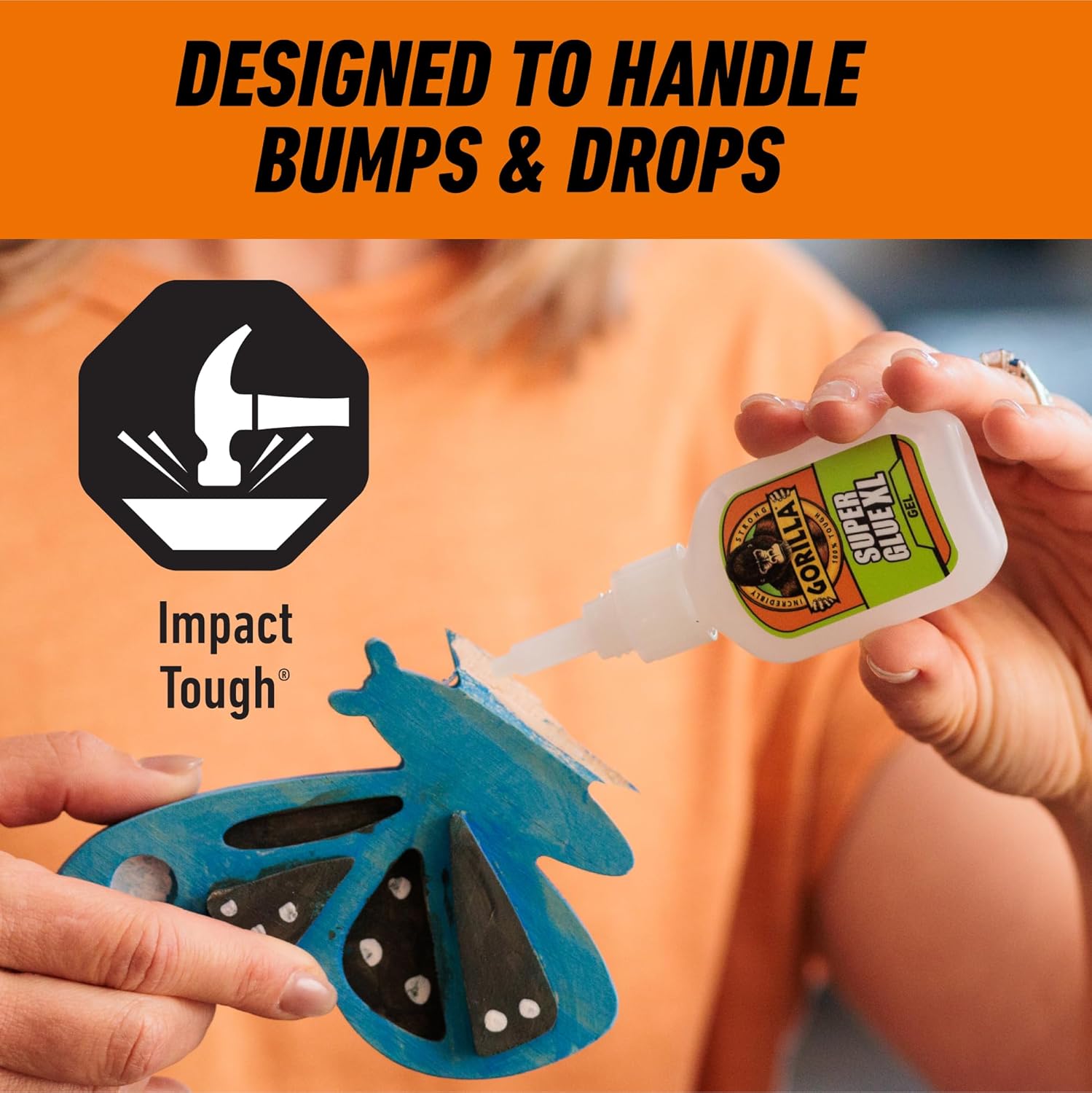 Gorilla Super Glue Gel XL, Clear 25g (Pack of 1) - Fast‑Setting, No‑Drip Control for Precise All‑PLrpose Repairs