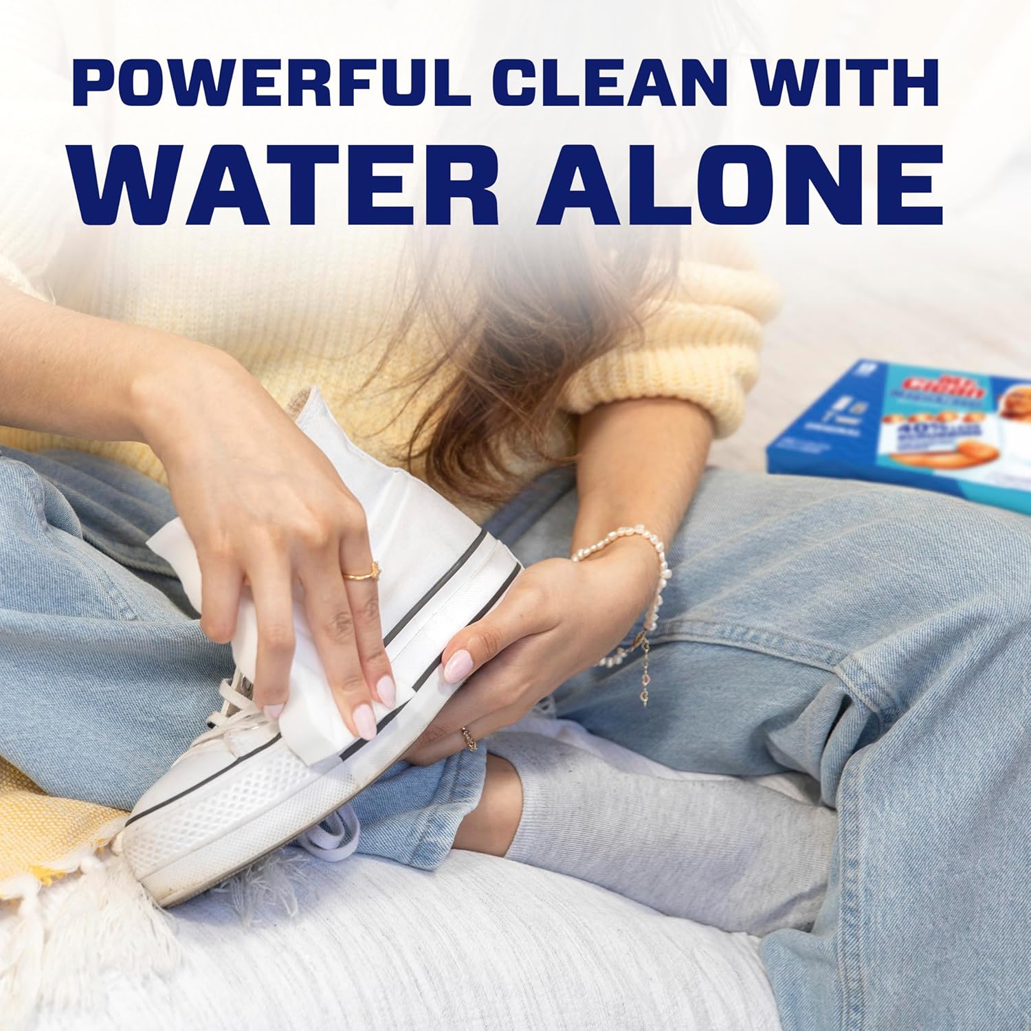 Mr. Clean Magic Eraser Original Cleaning Pads, Multi PLrpose Cleaner, Bathroom Cleaning Supplies, All PLrpose Cleaner, White, 6 Count