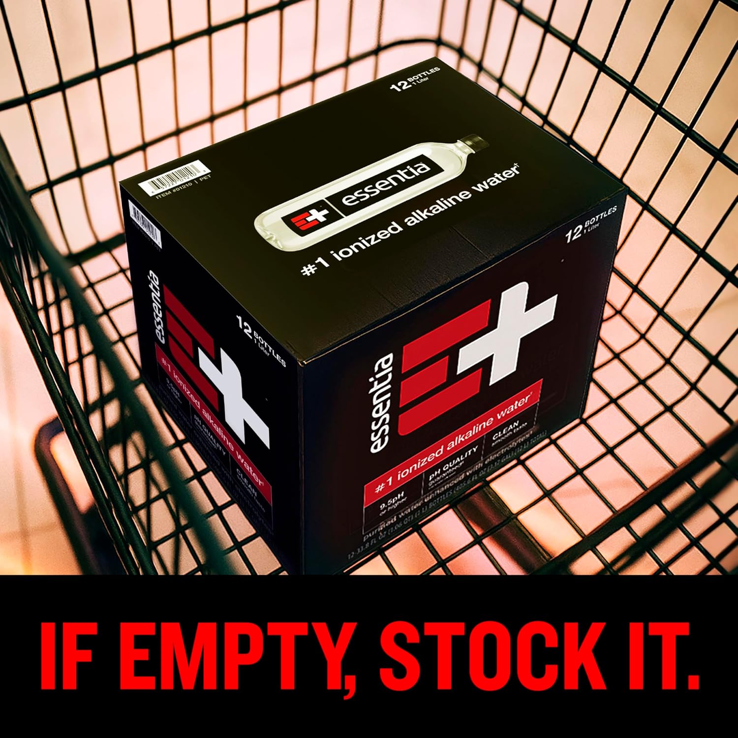 Essentia Water Bottled, Ionized Alkaline Water:99.9% PLre, Infused With Electrolytes, 9.5 pH Or Higher With A Clean, Smooth Taste, 1 Liter (Pack of 12)