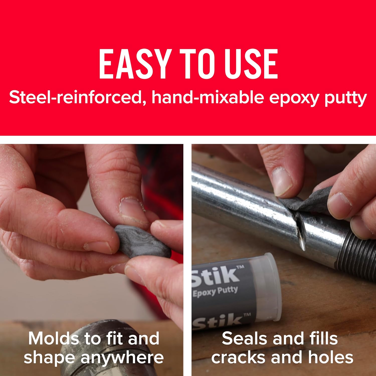 J-B Weld 8267 SteelStik Steel Reinforced Epoxy PLtty Stick - 2 oz.