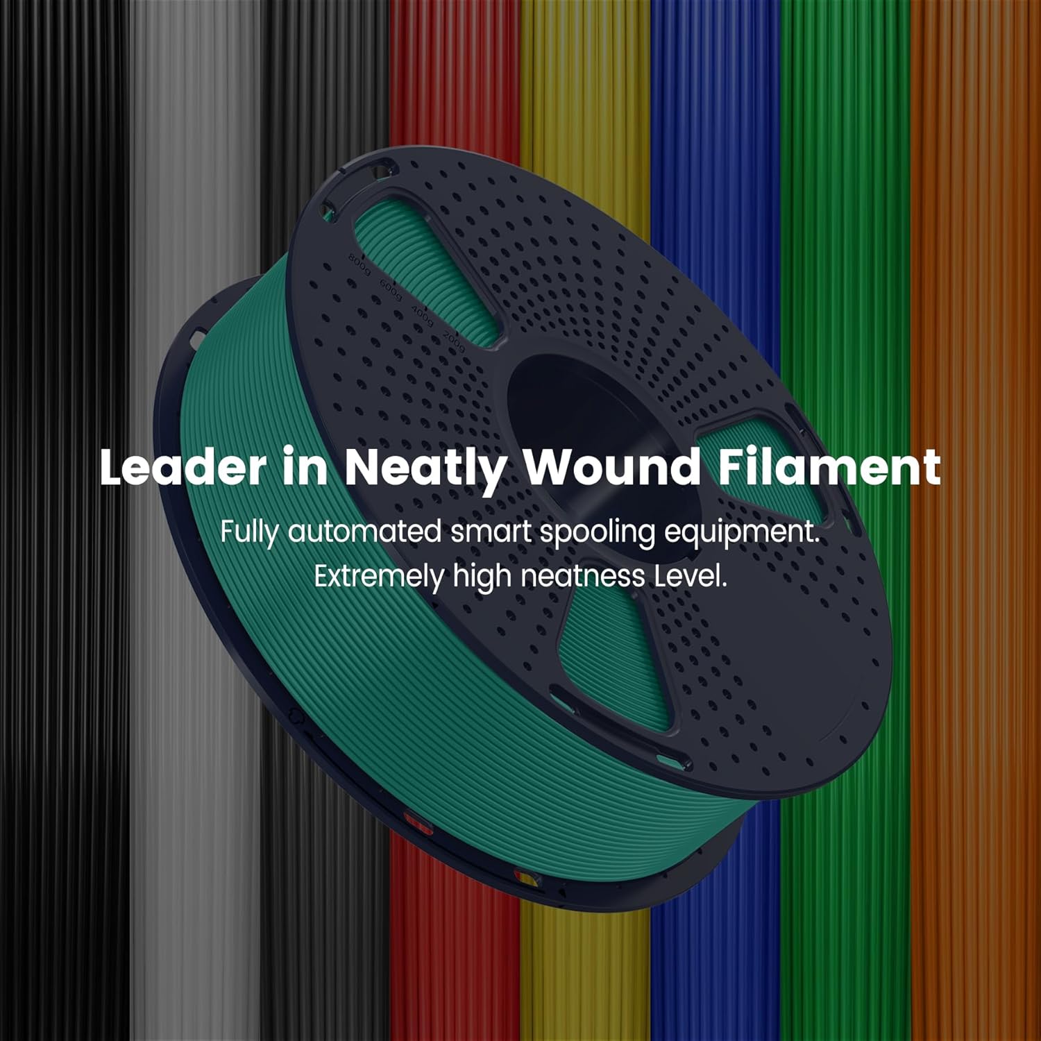 SUNLU PLA 3D Printer Filament PLA Filament 1.75mm, Neatly Wound 3D Printing Filament 1.75mm, Dimensional Accuracy +/- 0.02 mm, Fit Most FDM 3D Printers, 1kg Spool (2.2lbs), Black