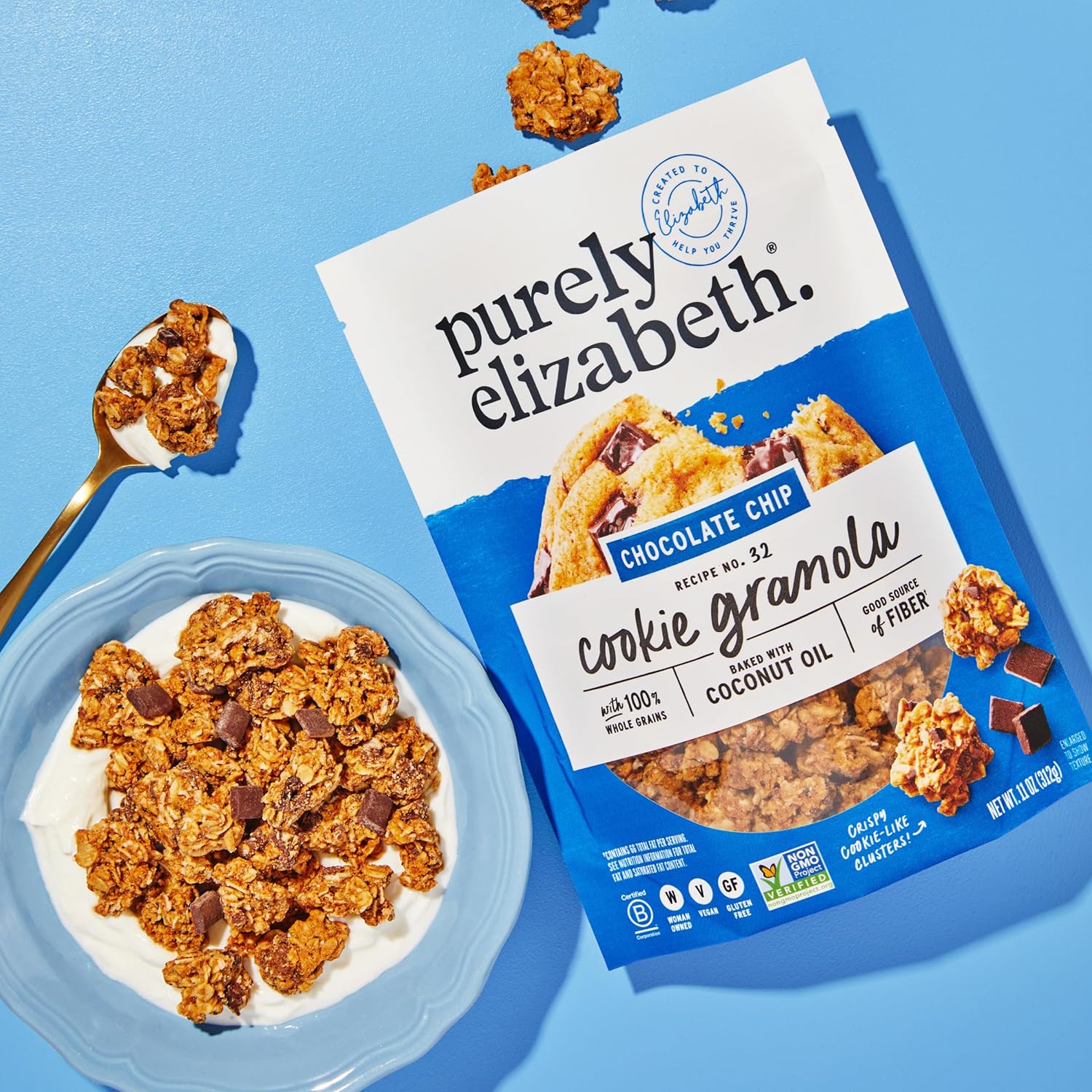 PLrely Elizabeth, Cookie Granola Chocolate Chip, 11 Ounce